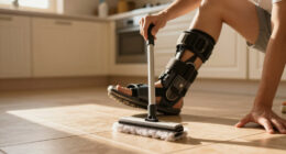 I Have A Leg Injury, And This Extendable Spin Scrubber Has Been A Lifesaver