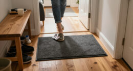 How To Choose A Low-Profile Entryway Door Mat: COSY HOMEER, 20"X48" In Dark Grey For $10.20