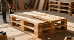 Man Turns Old Wood Pallets Into A Space-Saving Piece Of Furniture With An Impressive DIY