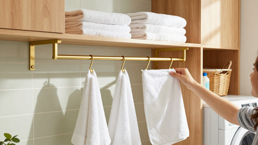 Scrap Bulky Shelves: Store Towels With This Modern-Style Alternative